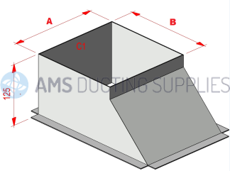 Rectangular Ductwork Flat Shoe - 250mm × 250mm