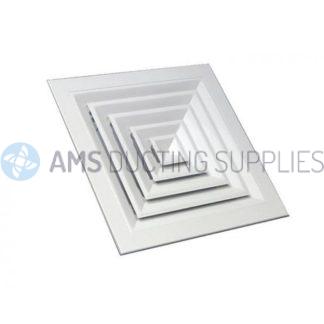 4 Way Ceiling Diffuser 595x595, Neck Size 450x450