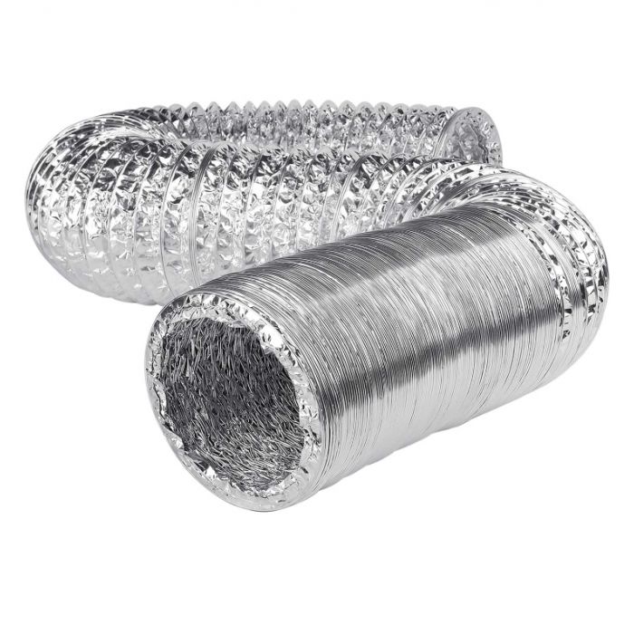 Aluminium Un-insulated Flex 100mm x 10m Long
