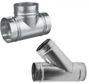 Spiral Ducting T-Pieces